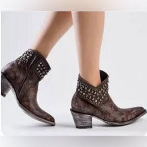 OLD GRINGO Woman’s Mini Belinda Ankle Cowboy Brown Boots Size 6 1/2 B